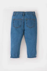DeFacto Baby Boy Elastic Waist Straight Leg Jean Trousers - Image 5