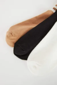 DeFacto Women's Comfortable Elastic 3-Piece Cotton Long Socks - Image 6