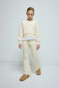 DeFacto Flare Fit Flare Leg Basic Straight Knitwear Trousers Girl - Image 2