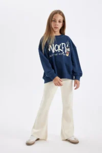 DeFacto Flare Fit Flare Leg Basic Straight Knitwear Trousers Girl - Image 5