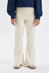 DeFacto Flare Fit Flare Leg Basic Straight Knitwear Trousers Girl - Image 6