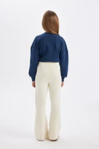 DeFacto Flare Fit Flare Leg Basic Straight Knitwear Trousers Girl - Image 8