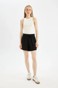 DeFacto Coool Loose Fit Crepe Shorts A6223ax24sm