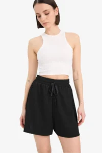 DeFacto Loose Fit Crepe Shorts - Image 4