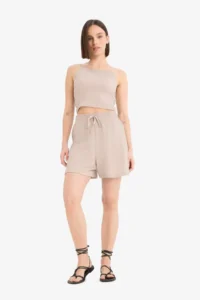 DeFacto Loose Fit Crepe Shorts