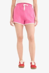 DeFacto 100% Cotton Elastic Waist Laced Shorts - Image 5