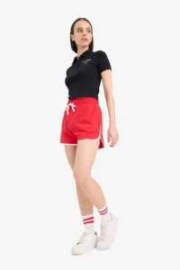 DeFacto 100% Cotton Elastic Waist Laced Shorts - Image 2