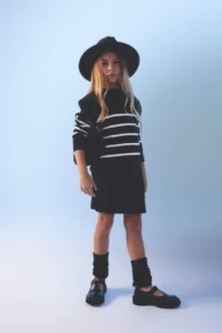 DeFacto Black Basic Plain School Shorts Knitwear Skirt Girl