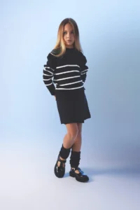 DeFacto Black Basic Plain School Shorts Knitwear Skirt Girl - Image 3