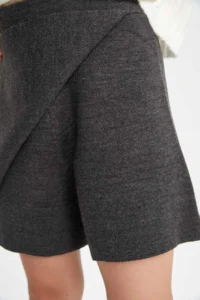 DeFacto Anthracite Basic Straight Shorts Knitwear Skirt Girl - Image 7