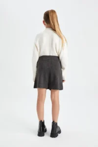 DeFacto Anthracite Basic Straight Shorts Knitwear Skirt Girl - Image 8