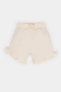 DeFacto Elastic Waist Waffle Shorts Baby Girl