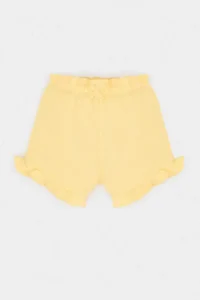 DeFacto Elastic Waist Waffle Shorts Baby Girl - Image 2
