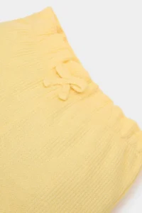 DeFacto Elastic Waist Waffle Shorts Baby Girl - Image 3