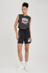 DeFacto Coool Beli Laced Printed Shorts A8611ax23hs