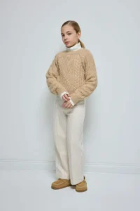 DeFacto Girl's Wide Leg Sweatpants with Elastic Waist - Image 2