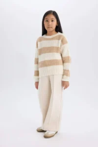 DeFacto Girl's Wide Leg Sweatpants with Elastic Waist - Image 3