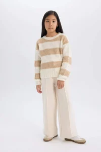 DeFacto Girl's Wide Leg Sweatpants with Elastic Waist - Image 5