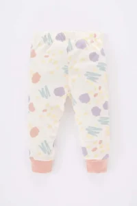 DeFacto Baby Girl Patterned Combed Cotton Long Sleeve Pajama Set - Image 2