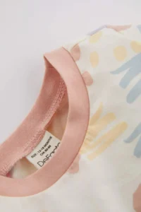 DeFacto Baby Girl Patterned Combed Cotton Long Sleeve Pajama Set - Image 3
