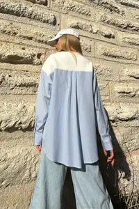 Trend Alaçatı Stili Women's White Crew Neck Shirt Sleeve Garnished 3 Thread Embroidered Sweatshirt - Image 5