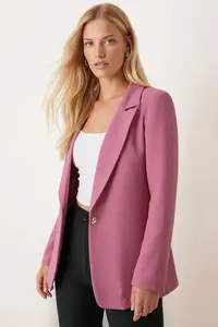 armonika Women Dusty Rose Tek buttoned Jacket Arm-20k001020