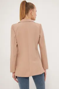 armonika Women Beige buttoned Jacket - Image 5