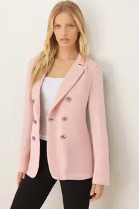 armonika Women Light Beige buttoned Jacket - Image 2