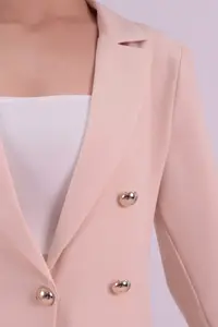 armonika Women Light Beige buttoned Jacket - Image 3