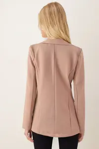 armonika Women Light Mink buttoned Jacket - Image 3