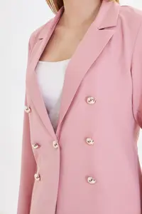 armonika Women Powder Pink buttoned Jacket - Image 3