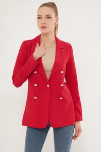 armonika Women Red buttoned Jacket
