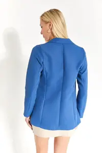 armonika Women Dark Blue Tek buttoned Jacket - Image 4