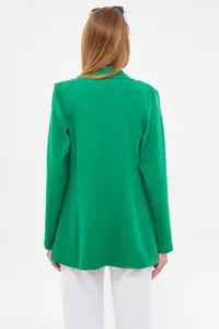 armonika Women Dark Green Tek buttoned Jacket - Image 6