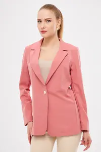 armonika Women Pink Tek buttoned Jacket Arm-23y001047 - Image 3
