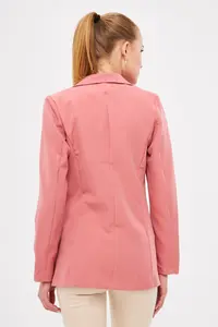 armonika Women Pink Tek buttoned Jacket Arm-23y001047 - Image 5