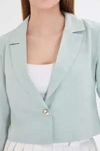 armonika Women Mint Tek buttoned Crop Jacket Arm-23y001064 - Image 3