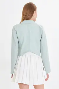 armonika Women Mint Tek buttoned Crop Jacket Arm-23y001064 - Image 5