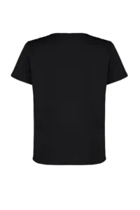 Trendyol Curve Black relaxed Floral Embroidery Detailed 100% Cotton Knitting Plus Size T-Shirt - Image 8