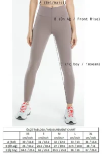 Domoda Gray High Waist, Ribbed, Elastic Interlock Waist Knitted Women's Tights @tivoli - Image 5