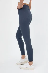 Domoda Indigo High Waist, Ribbed, Elastic Interlock Waist Knitted Women's Tights @tivoli - Image 6