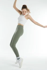 Domoda Mint High Waist, Ribbed, Elastic Knitted Women's Tights with Interlock Waist @tivoli - Image 3