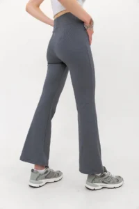 Domoda Indigo Indigo High Waist, Ribbed, Compact Camisole Spanish Fit And Flare Knitted Tights - Image 4