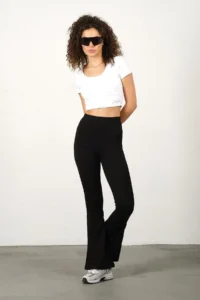 Domoda Black Seasonal Spanish Leg Steel Knitted Gatherer, Fit And Flare, Tights - Image 3