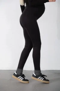 Domoda Black Adjustable Elastic, High Waist Women's Maternity, Women's Pregnant Tights @pesaro - Image 5