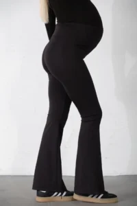 Domoda Black Adjustable Elastic, High Waist, Maternity, Women's Maternity Tights @pisa - Image 5