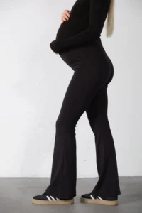 Domoda Black Adjustable Elastic, High Waist, Maternity, Women's Maternity Tights @pisa - Image 7