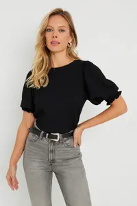 Cool & Sexy Women Crepe Blouse Black - Image 5