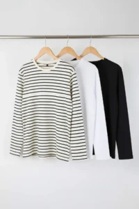Trendyol Curve Multicolored 3 Sets Paket Regular/Normal Pattern Basic Crew Neck Knitting T-Shirt - Image 11