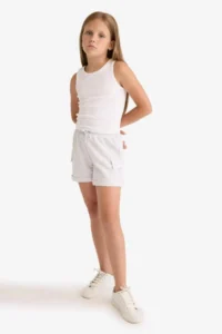 DeFacto Cargo Pocket Shorts Girls' - Image 4